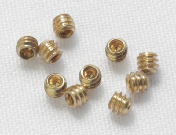 Set Screw 6-32 x 1/8", Gold Plated