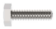 Hex Screw, #6-32 x 1/2", SS