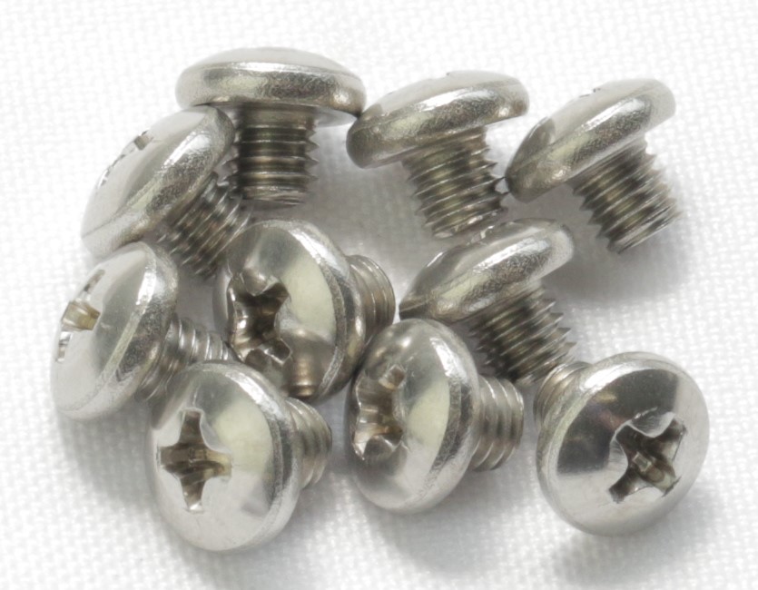 Pan Head Screw, 10-32 x 3/16, Stainless Steel 