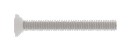 Flat Head Screw, #6-32 x 1-1/4", Stainless Steel