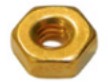 Nut, Hex, #6-32, Gold Plated